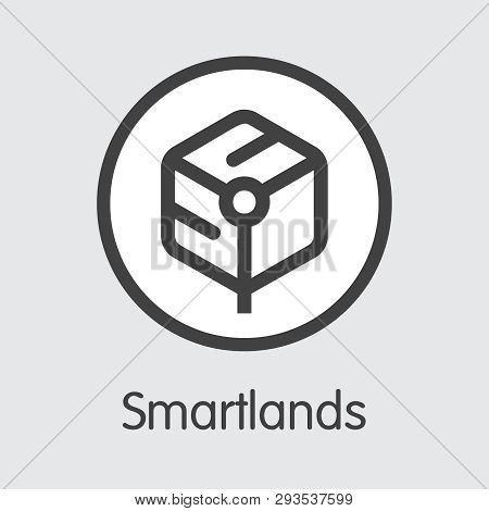 Slt - Smartlands. The Icon Of Coin Or Market Emblem.