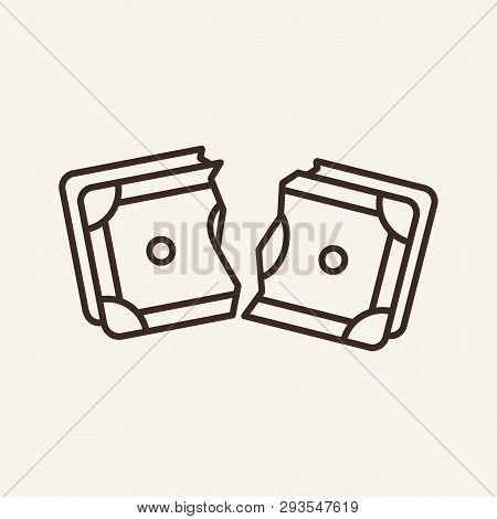 Torn Banknote Line Icon. Dollar, Money, Destroyed. Finance Concept. Vector Illustration Can Be Used 