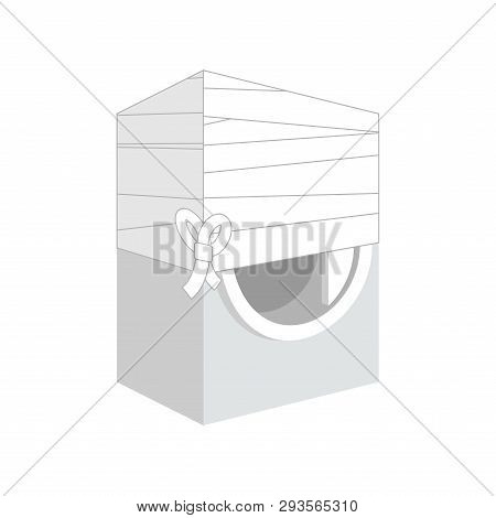 Washer Bandaged Broke Down. Ill Washing Machine Cartoon Style. Vector