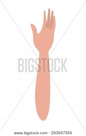 Forearm With Open Hand Avatar Character Vector Illustration Design