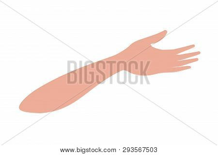 Forearm With Open Hand Avatar Character Vector Illustration Design