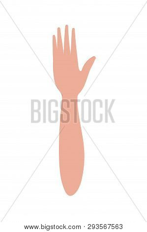 Forearm With Open Hand Avatar Character Vector Illustration Design