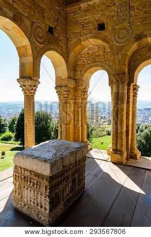 Oviedo, Spain - April 1, 2019: Church Of Santa Maria Del Naranco. A Pre-romanesque Church Built In A