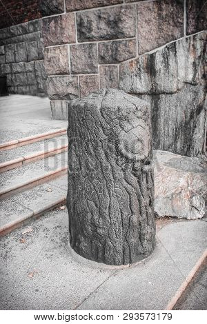 Runestone In The Stockholm City Hall, Sweden - Ancient Artifact, Archaeological Find