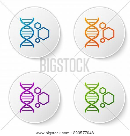 Color Genetic Engineering Icon Isolated On White Background. Dna Analysis, Genetics Testing, Cloning