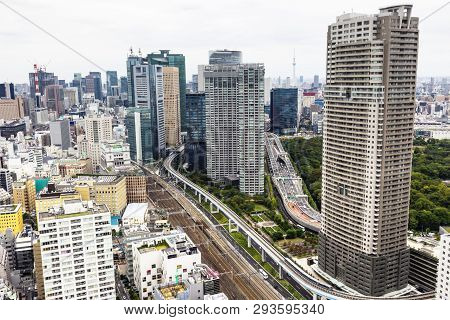 Tokyo Skytree Tower In Japan With Road And Building