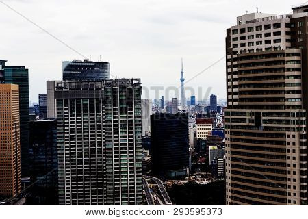 Tokyo Skytree Tower In Japan With Road And Building