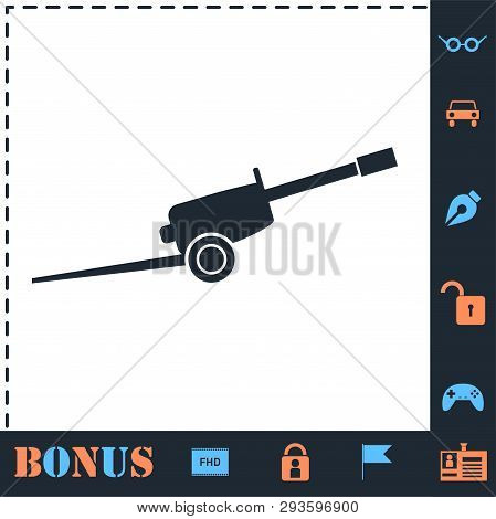 Howitzer. Perfect Icon With Bonus Simple Icons