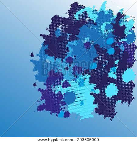 Abstract Dotted Blue Background On Blue Background