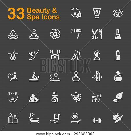 Beauty And Spa Vector Icons. Beauty And Spa Services.
