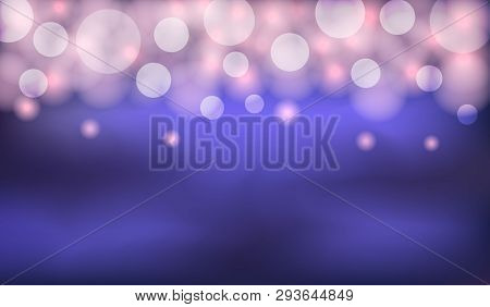 Abstract Light Bokeh On Dark Background. Vector Illustration.