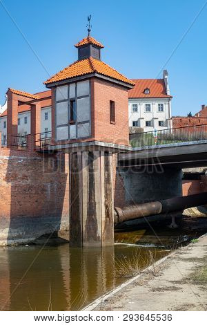 Grudziadz, Kujawsko-pomorskie / Poland - April, 5, 2019: Small Hydroelectric Power Plant In Grudziad