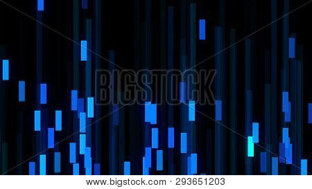 Many Digital Lines In Space - Abstraction Of Data Communication, Computer Generated Background, 3d R
