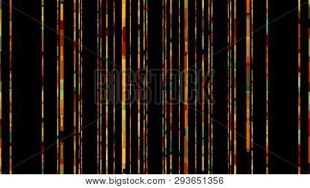 Many Different Digital Lines In Space - Modern Abstraction, Computer Generated Background, 3d Render