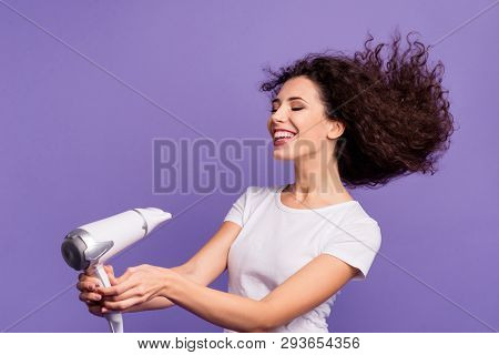 Portrait Of Nice-looking Cute Winsome Lovely Lovable Attractive Cheerful Cheery Groomed Wavy-haired 