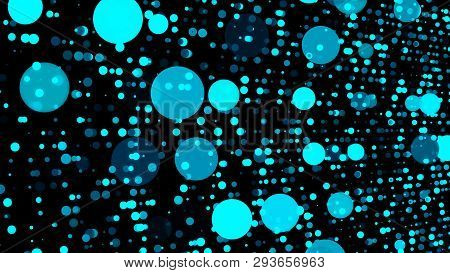 Digital World Data Space Dots - Modern Abstraction, Computer Generated Background, 3d Render