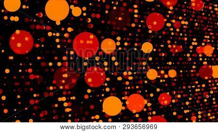 Digital World Data Space Dots - Modern Abstraction, Computer Generated Background, 3d Render