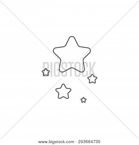 Magic Stars Twinkling Icon Vector, Pictogram, Linear Style, Mobile Concept, Web Icon Design Isolated