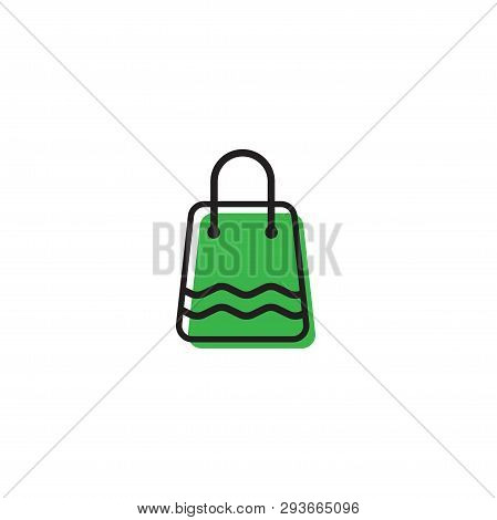 Shopping Bag Icon Vector Design Isolated White Background