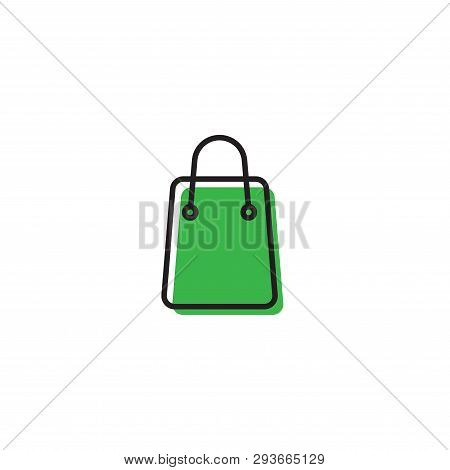 Shopping Bag Icon Vector Design Isolated White Background