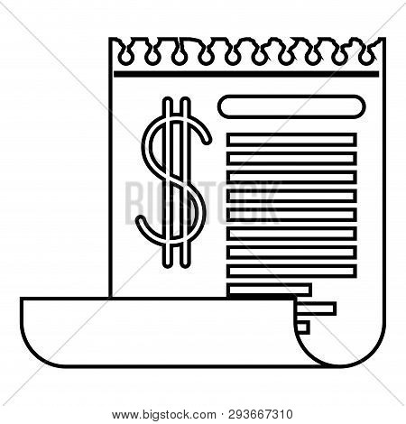 Receipt Shet Isolated Icon Vector Illustration Design