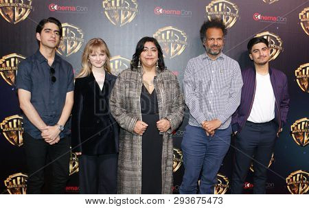 Viveik Kalra, Nell Williams, Gurinder Chadha, Sarfraz Manzoor and Aaron Phagura at the 2019 CinemaCon - 'The Big Picture' Presentation held at the Caesars Palace in Las Vegas, USA on April 2, 2019.