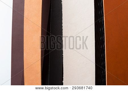 Artificial Leather Variety Shades Of Colors Vertical.