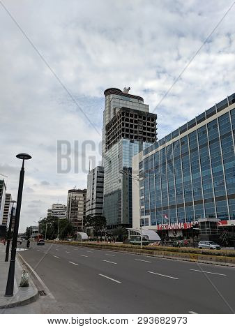 Jakarta, Indonesia - February 16, 2019: Cityscape Of Thamrin District.