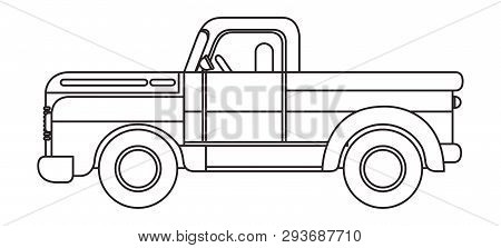 Platos Truck Isolated Icon Vector Illustration Design