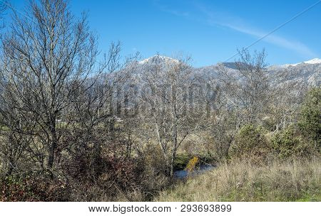 Views Of The Fuentiduena Stream On Its Way Through The City Of Cerceda, In The Province Of Madrid, S
