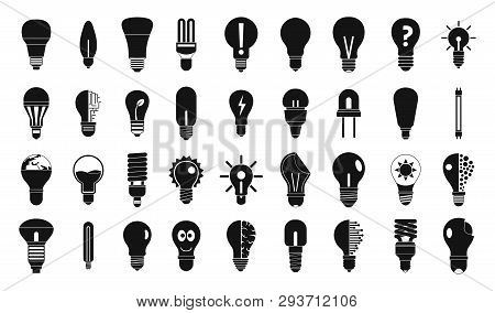 Bulb Icon Set. Simple Set Of Bulb Icons For Web Design Isolated On White Background