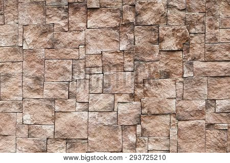 The Texture Of The Walls Made Of Stone Tiles