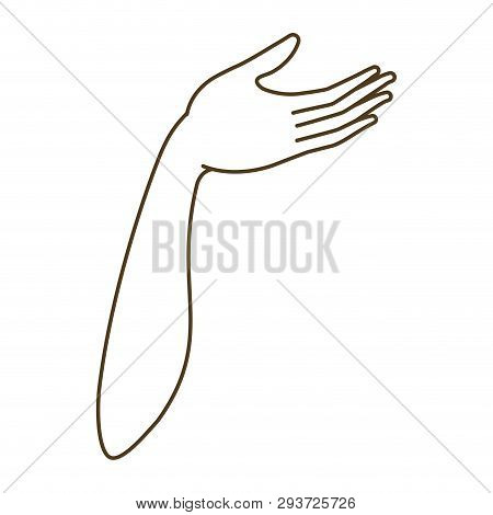 Forearm With Open Hand Avatar Character Vector Illustration Design