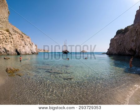 Tsigrado Beach In Milos Island