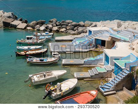 Traditional Village Mandrakia In Milos Island