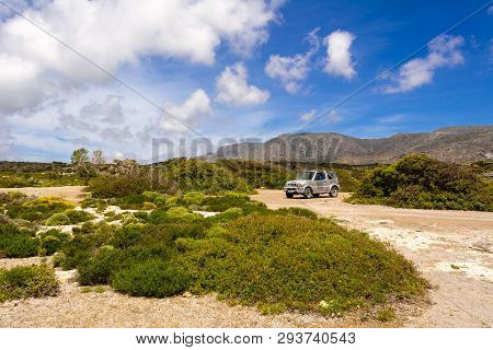 Crete, Greece - May 2, 2015: Suzuki Jimny Car Parked On Elafonisi Beach. Island Of Creta, Greece