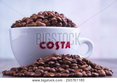 Cup Of Costa Coffee Coffee And Beans
