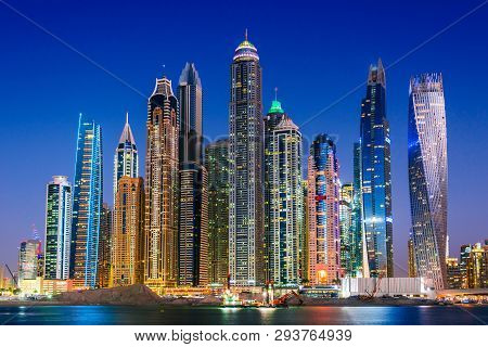 Modern Residential Architecture Of Dubai Marina, Uae