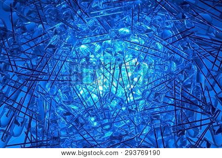 About 200 New Light-emitting Diodes Lie On Top Of Each Other On A Heap.
