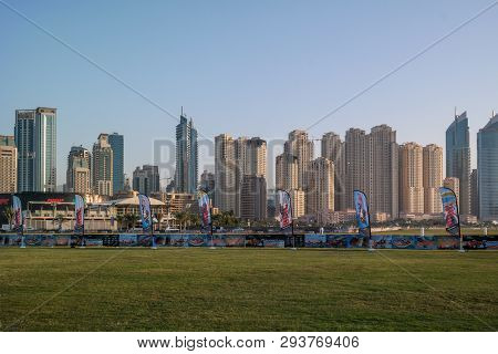 Dubai Jbr, Jumeirah Beach Resort, A New Tourist Attraction Area With Shops, Restaurants And Resident