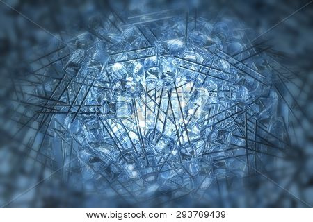 About 200 New Light-emitting Diodes Lie On Top Of Each Other On A Heap.