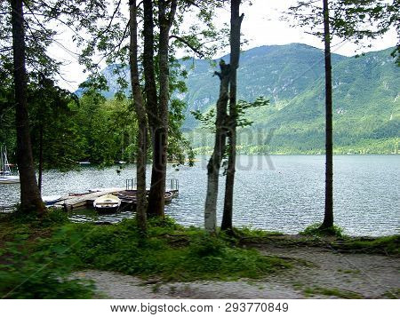 Beautiful Slovenian Landscape Bohinj Lake. Triglav National Park, Slovenia