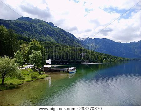 Beautiful Slovenian Landscape Bohinj Lake. Triglav National Park, Slovenia
