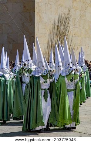 Procession Of Holy Week On Good Thursday Morning In Zamora