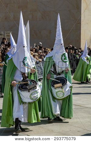 Procession Of Holy Week On Good Thursday Morning In Zamora