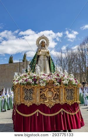 Procession Of Holy Week On Good Thursday Morning In Zamora