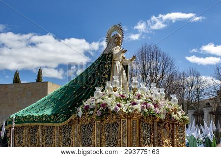 Procession Of Holy Week On Good Thursday Morning In Zamora