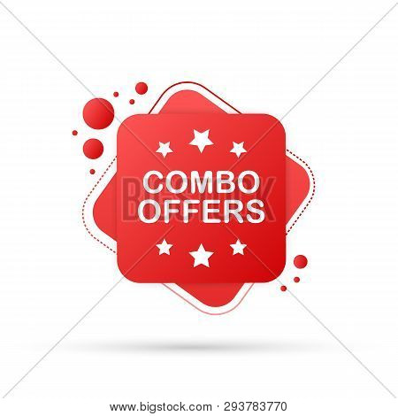 Combo Offers Banner Design On White Background. Vector Stock Illustration.