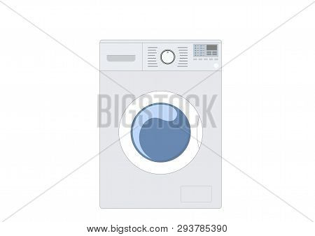 Washing Machine Isolated Vector Image Of Household Electrical Appliances