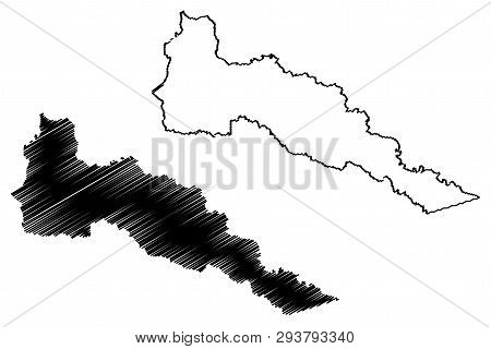 Putumayo Department (colombia, Republic Of Colombia, Departments Of Colombia) Map Vector Illustratio